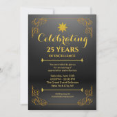 Moderne 25-jährige Firmenjubiläumsveranstaltung Einladung (Vorderseite)
