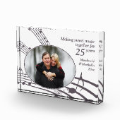 Moderne 25. SILVER JubiläumsSWEET MUSIC Fotoblock (Rechts)