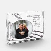 Moderne 25. SILVER JubiläumsSWEET MUSIC Fotoblock (Links)