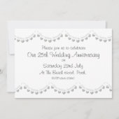 Moderne 25. Silver Wedding Anniversary Einladung (Vorderseite)