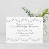 Moderne 25. Silver Wedding Anniversary Einladung (Stehend Vorderseite)