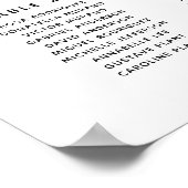 Moderne 25 Tische Begrüßungskarte Poster (Ecke)