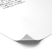 Moderne 25 Tische unsere Lieblings-Sitzkarte Poster (Ecke)