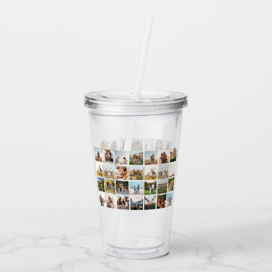 Moderne 28 Fotomaterial Acryltrinkbecher (Rückseite)