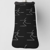 Moderne 2 Anfangsbuchstaben Muster | Schwarz & Wei Golf Headcover (Rotieren 90)