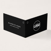 Moderne 2-Falten-Black Clothing-Logo Preis-Hang-Ta (Vorderseite)