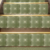 Moderne 2-Farben-Geometrie-Muster #25 Olivgrün ID1 Fliese