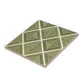 Moderne 2-Farben-Geometrie-Muster #26 Olivgrün ID1 Fliese (Seite)