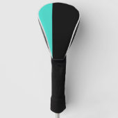 Moderne 2 Farben | Türkisblau und schwarz Golf Headcover (Vorderseite)