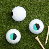 Moderne 2 Farben | Türkisblau und schwarz Golfball (Insitu Gras)
