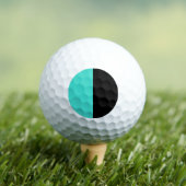 Moderne 2 Farben | Türkisblau und schwarz Golfball (Insitu T-Shirt)