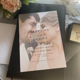 Moderne 2 Foto Ampersand in einer Hochzeit Einladung