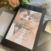 Moderne 2 Foto Ampersand in einer Hochzeit Einladung