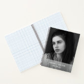 Moderne 2-Foto-Collage Personalisiert Notizblock (Innenseite)