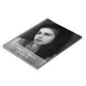 Moderne 2-Foto-Collage personalisiert Notizblock (Linke Seite)