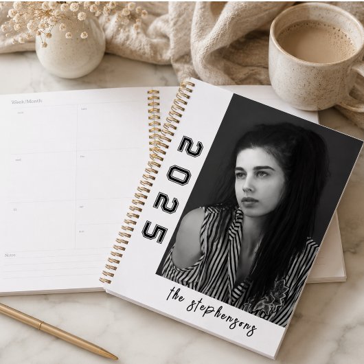 Moderne 2-Foto-Collage Personalisiert Planer