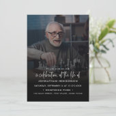 Moderne 2-Foto-Feier zur Einladung zum Leben (Stehend Vorderseite)