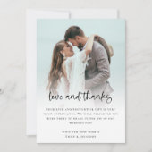 Moderne 2-Foto-Fett-Liebe für QR-Code dank Karte (Vorderseite)