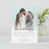 Moderne 2-Foto-Fett-Liebe für QR-Code dank Karte (Stehend Vorderseite)