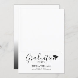 Moderne 2-Foto-Graduierungsparty Einladung