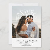 Moderne 2-Foto Hochzeit retten Termine Save The Date (Vorderseite)