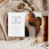 Moderne 2-Foto Hochzeit Save The Date