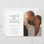 Moderne 2-Foto Hochzeit Save The Date (Vorderseite)