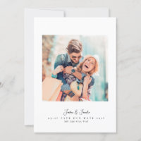 Moderne 2-Foto-Schrift Schwarzweiß-Hochzeit