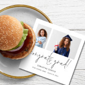 Moderne 2-Foto-Script-Graduierungspartei Serviette