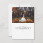 Moderne 2-Foto-Script-Hochzeit Dankeskarte (Rückseite)