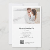 Moderne 2-Foto-Script QR-Code-Engagement-Partei Ankündigung (Rückseite)