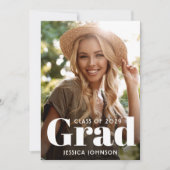 Moderne 2-Foto-VIRTUAL Graduation Party Einladung (Vorderseite)