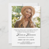 Moderne 2-Foto-VIRTUAL Graduation Party Einladung (Rückseite)