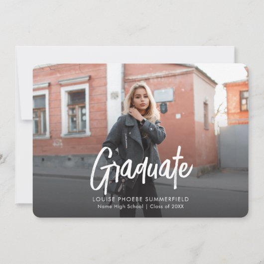 Moderne 2 Fotos Abschluss 2025 Ankündigung (Vorderseite)