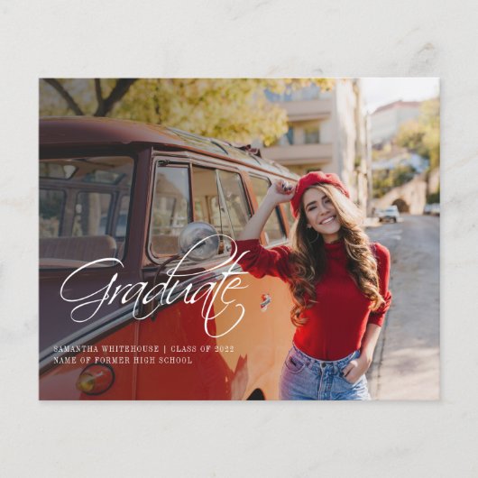 Moderne 2 Fotos Grad 2024 Abschluss Ankündigung (Vorderseite)