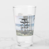 Moderne 2 Fotos kostenlose Getränke Hochzeit spare Glas (Rückseite)