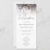 Moderne 2 Fotos Overlay-Skripte Hochzeit Karte (Vorderseite)