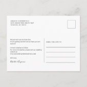 Moderne 2 Fotos Save the Date zusammenfassen Ankündigungspostkarte (Rückseite)