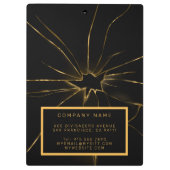 Moderne 2 in 1 Berufliche Glass Business Card & Klemmbrett (Rückseite)