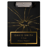 Moderne 2 in 1 Berufliche Glass Business Card & Klemmbrett (Vorderseite)