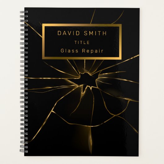 Moderne 2 in 1 Berufliche Glass Business Card & Planer (Vorderseite)