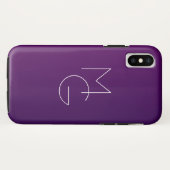 Moderne 2 Initialen | Deep Lila Subtle Ombre Case-Mate iPhone Hülle (Rückseite (Horizontal))