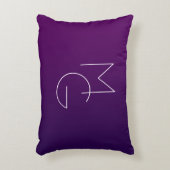 Moderne 2 Initialen | Deep Lila Subtle Ombre Dekokissen (Vorderseite(Vertikal))