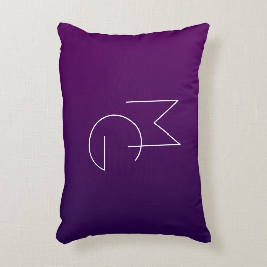 Moderne 2 Initialen | Deep Lila Subtle Ombre Dekokissen (Vorderseite(Vertikal))