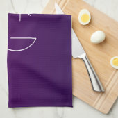Moderne 2 Initialen | Deep Lila Subtle Ombre Geschirrtuch (Viertel Falte)