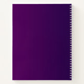 Moderne 2 Initialen | Deep Lila Subtle Ombre Notizblock (Rückseite)