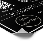 moderne 2-QR-Code-Unternehmensscan zur Zahlung Poster (Ecke)