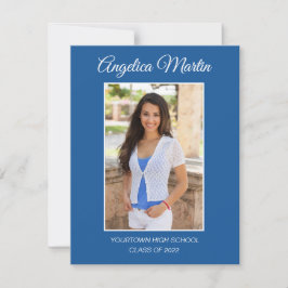 Moderne 2-seitige blaue Abschluss 3 Foto Class 202