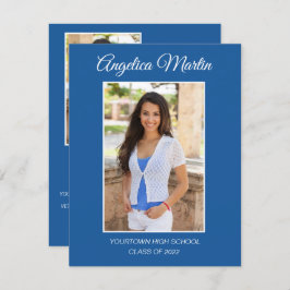 Moderne 2-seitige blaue Abschluss 3 Foto Class 202