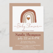 Moderne 2-Töne Regenbogen Babydusche Einladung (Vorne/Hinten)